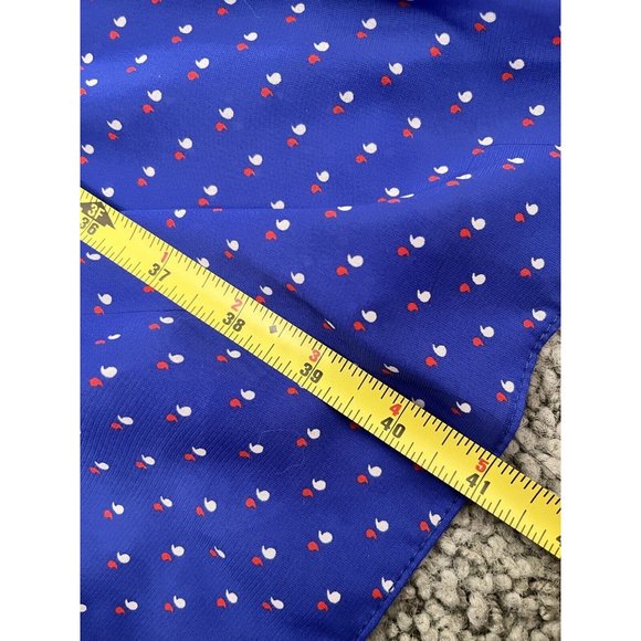 VINTAGE RETRO MOD 70s LORAC ORIGINAL BLUE POLKA DOT DRESS UNION MADE SIZE M L - Picture 6 of 7